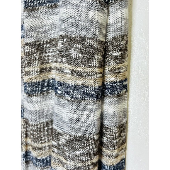 Ecote Open Front Long Draping Fair Isle Cardigan Size M Long Sleeve Pockets - Picture 3 of 8